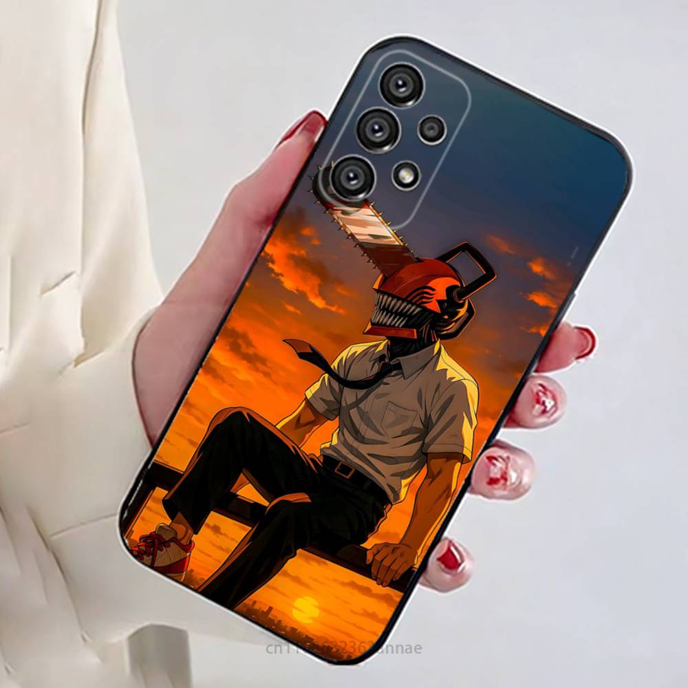 Anime C-Chainsaw Man Phone Case for Samsung Galaxy A73,23,53,33,14,24,13,72,22,52,32,54,A34 Soft Cover