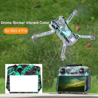 Naklejka z dronem Żywe kolory Bez pęcherzyków Odporna na zarysowania Wodoodporna Odporna na blaknięcie Naklejki z dronem do Mini 4 Pro