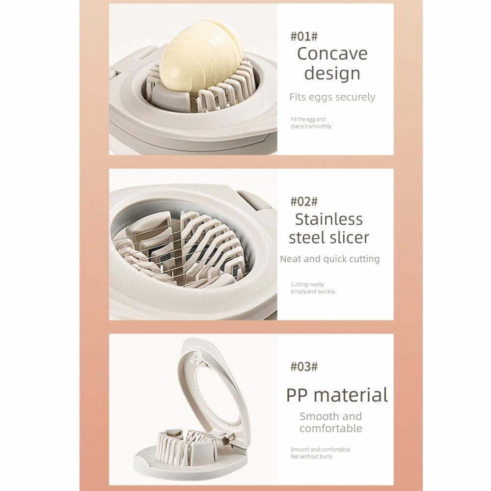 Stainless Steel Wire 3 In 1 Egg Slicer Manual Quick Cutting Fruit Garnish Chopper with Storage Box Multipurpose