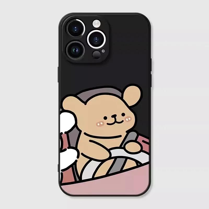 

Смішний чохол для телефону з парою собак на мотоциклі для IPhone 11 12 13 15 16 Pro Max Mini 14 7 8 Plus X XS MAX М який чохол Коханці Fundas Шкіра For iPhone 15 ProMax
