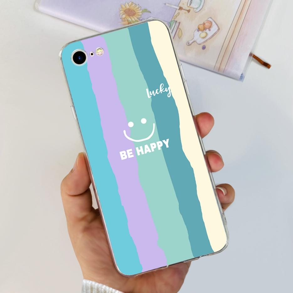 For Apple iPhone SE 2020 Case Stylish Painted Cover Soft Silicone Phone Case For iPHone SE 2022 iPhoneSE 2020 Back Covers Bumper