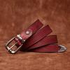 Belte kvinners personlighet Trendy All-Match Retro Preg Ekte Cattlehide Lær Overflate Uformell jeans Pin Spenne Belte Dame
