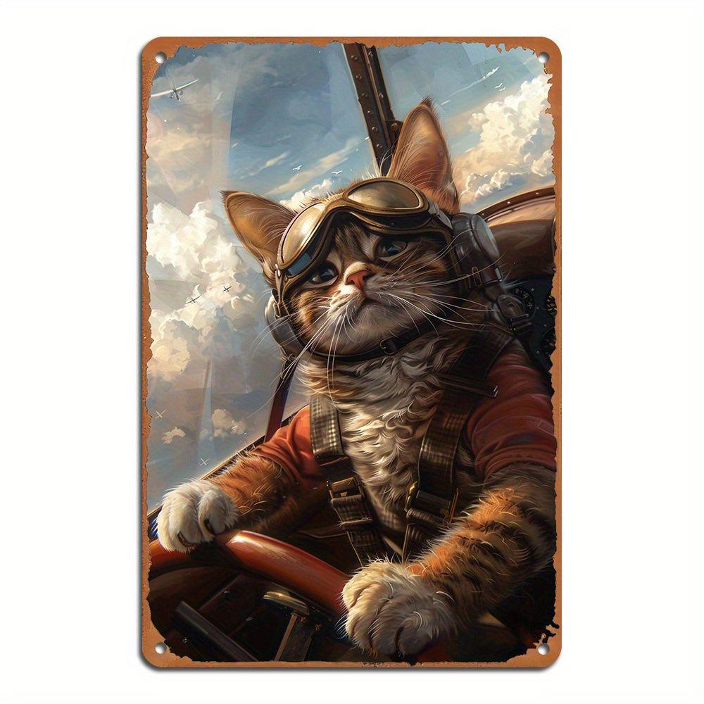 Vintage Metal Sign Funny Animal Bathroom Wall Decor Home Art Tin Plate