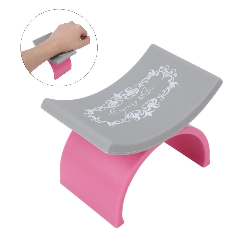 Pink or Black U Shaped Hand Pillow Soft Silicone Nail Art Rest Nail Art Accessories