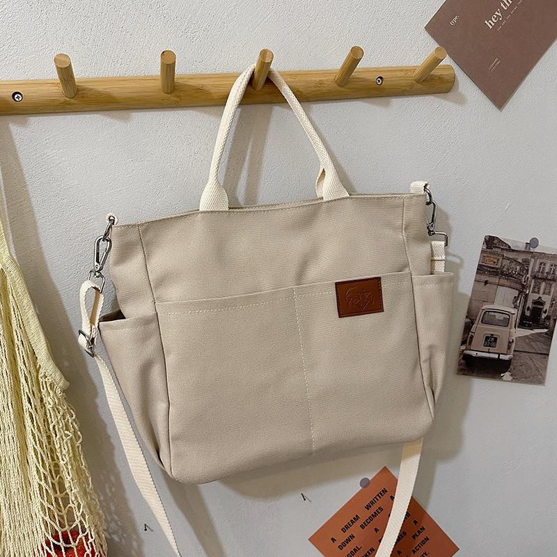 

Нишевый дизайн, Сумка-тоут большой вместимости, Универсальная для поездок на работу, Сумка через плечо, Повседневная женская сумка бежевый