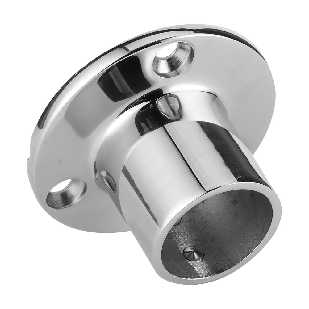 316 Stainless Steel Round Stanchion Base 90 Degree Marine Boat Hand Rail Fitting for 32mm Pipe