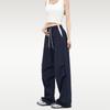 Nylon Quick-drying Sweatpants Women's Summer New High-waisted and Thin Drawstring Leggings Casual Wide-leg Overalls