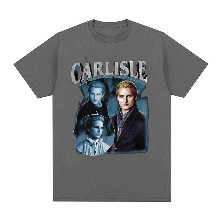 Movie Twilight Carlisle Cullen Graphic T Shirt Vintage High Quality Fashion T-shirts Man Clothing Oversized Cotton T-shirt Unisex