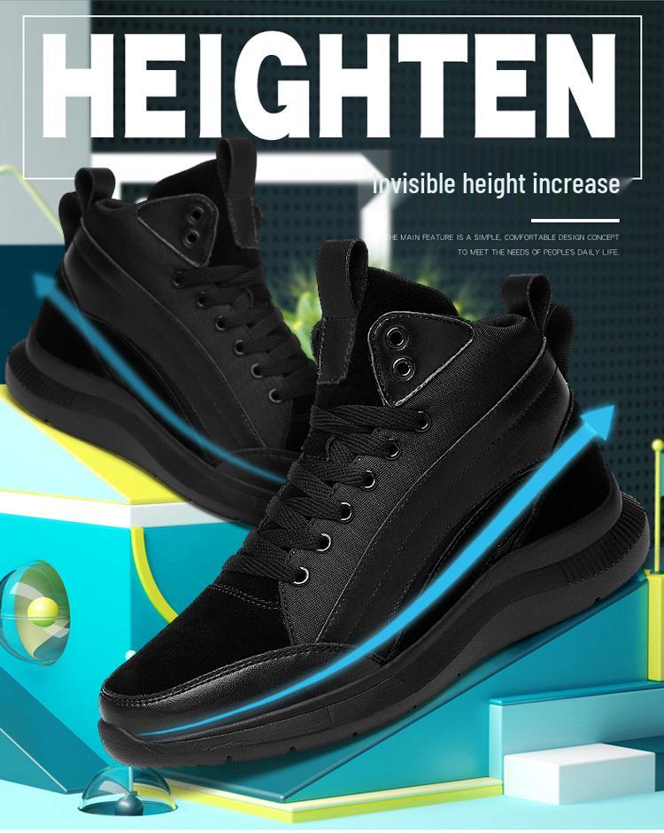 18-89 Men's Height-Boosting High-Top Sneakers - Platform & Lightweight for Autumn/Winter