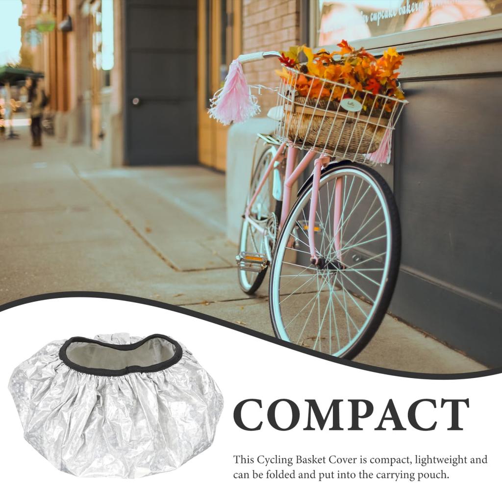 TEHAUX Bicycle Basket Cover, Waterproof Rain Cover for Front and Rear, 40x40cm, Lightweight and Wear-Resistant, Foldable for Cycling