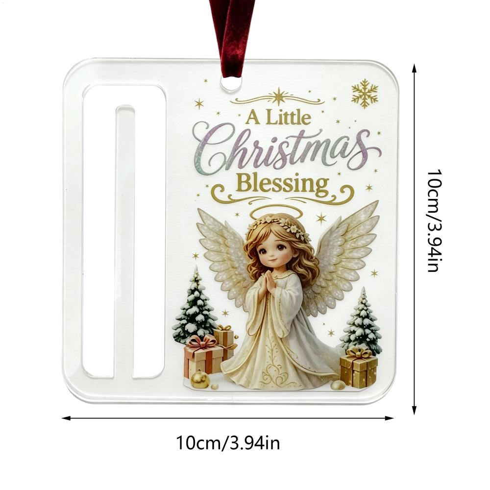 Christmas Money Holders Christmas Coin Gift Organizer Christmas Acrylic Cash Candy Storage Treat Container Clips Ornaments
