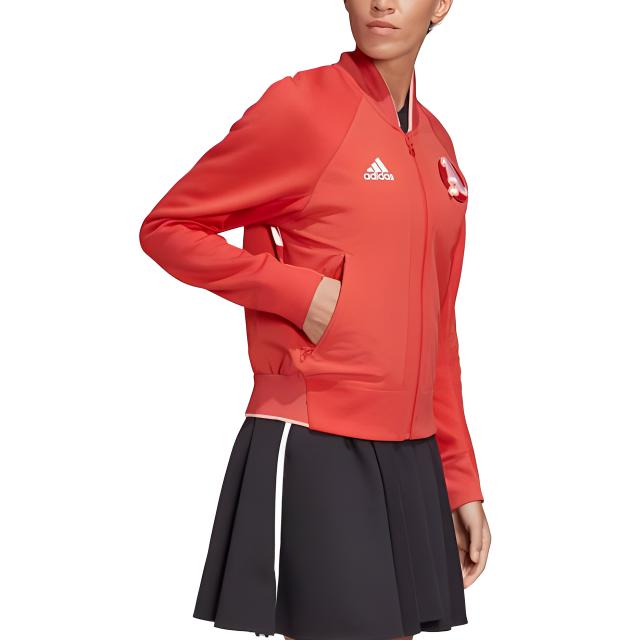 adidas Jackets Women's Red Baseball Collar Moderate Other FI9213