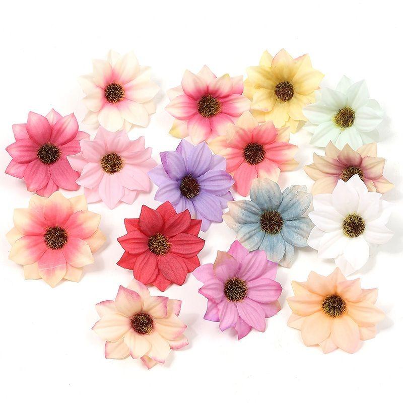 5/10/20Pcs Artificial Flowers Daisy 6cm Silk Fake Flowers Heads for Home Dceor Wedding Marriage Decoration DIY Gift Accessories