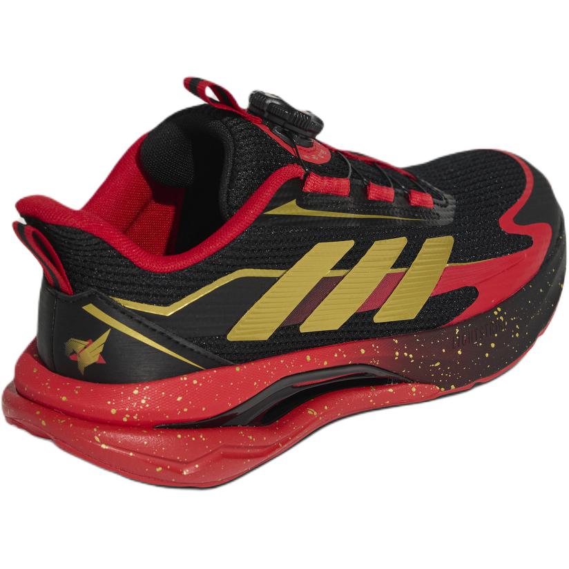 adidas Lightdart Habu J CNY Neujahrsedition Bequeme Sports Low-Top Kinder Laufschuhe Kinder Sneaker Schwarz Gold Rot KJ1688