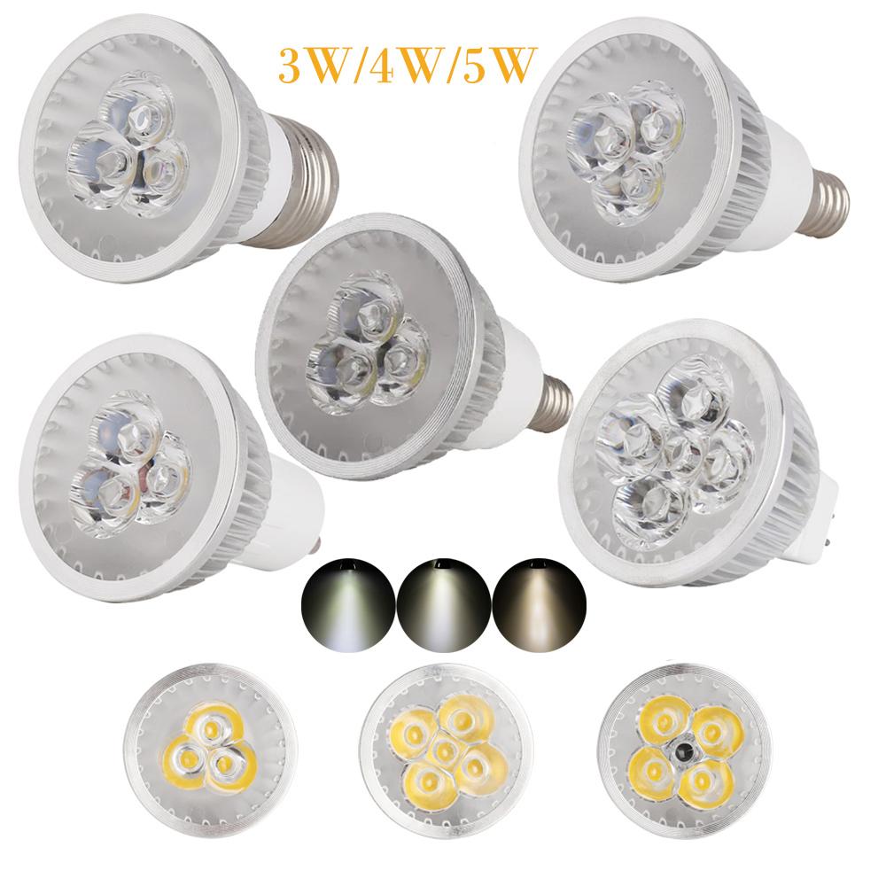 3w 4w 5w Led Spotlight 45degree Angle Mr16 Warm White Light E27 Gu10 Spotlights Ac220v/110v Gu5.3 E14 Bulbs Bulb Decorative Lamp
