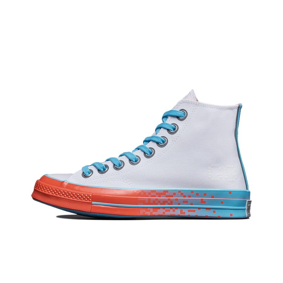 Converse 1970s Chuck Taylor All Star Trendy Comfortable Versatile High-Top Canvas Shoes Unisex Sneakers White Blue Brick-Red 171934C