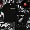 2025 Verano Rapper Alfa Djadja Dinaz Camiseta Gráfica de Álbum para Hombre Hiphop Gótico Camiseta de Algodón de Manga Corta Street Wear