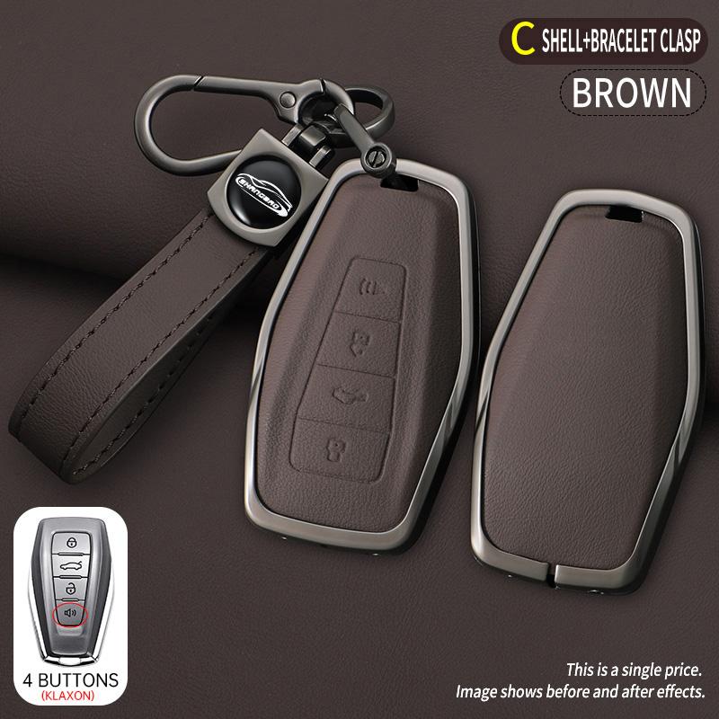 Zinc Alloy Auto Key Fob Cover Case Housing Fit For Geely Okavango Coolray Atlas Monjaro Tugella Emgrand Gt S Proton X50 X70 X6 X7 Ex7 Gc9