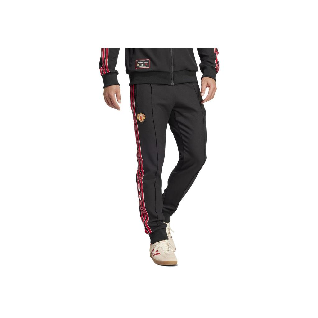 Adidas Originals Manchester United Pants Durable Comfortable Soft Casual Men Bottoms Black JF0359