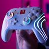 PDP Afterglow Wave Wireless Nintendo Switch Pro Controller with Motion Fully Licensed for Customizable LED Rechargeable Power White Controls,