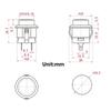 5/20/100Pcs R13-507 16mm Round Switch Momentary Push Button Switch 2Pins ON-OFF Self-reset Panel Mounting