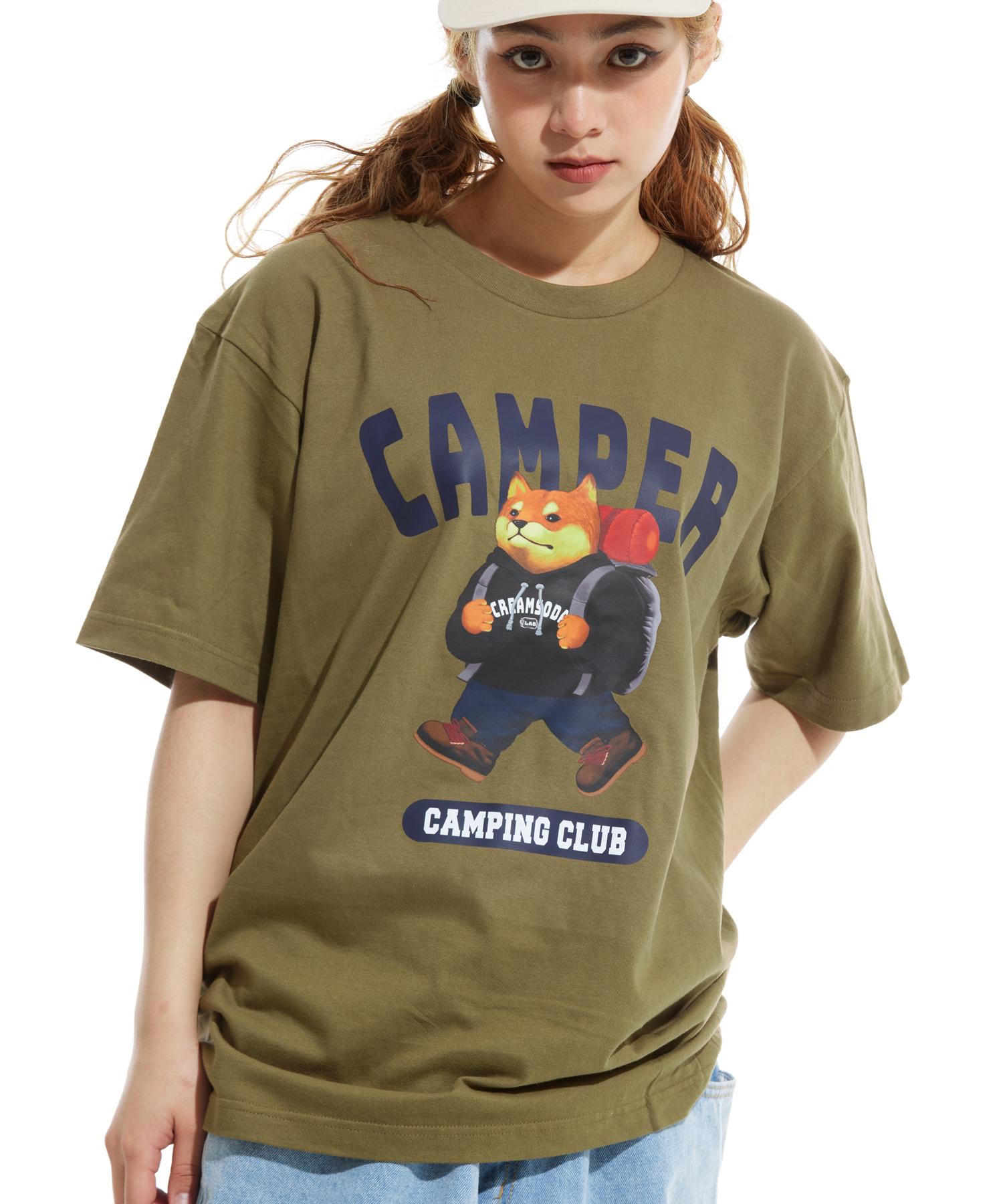 Cream Soda Lab Camping Club Short Sleeve T-Shirt Olive Navy Xl