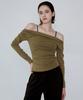 Debiweeo Drape Two-Way Long Sleeve Devi-T0143-Olive Khaki