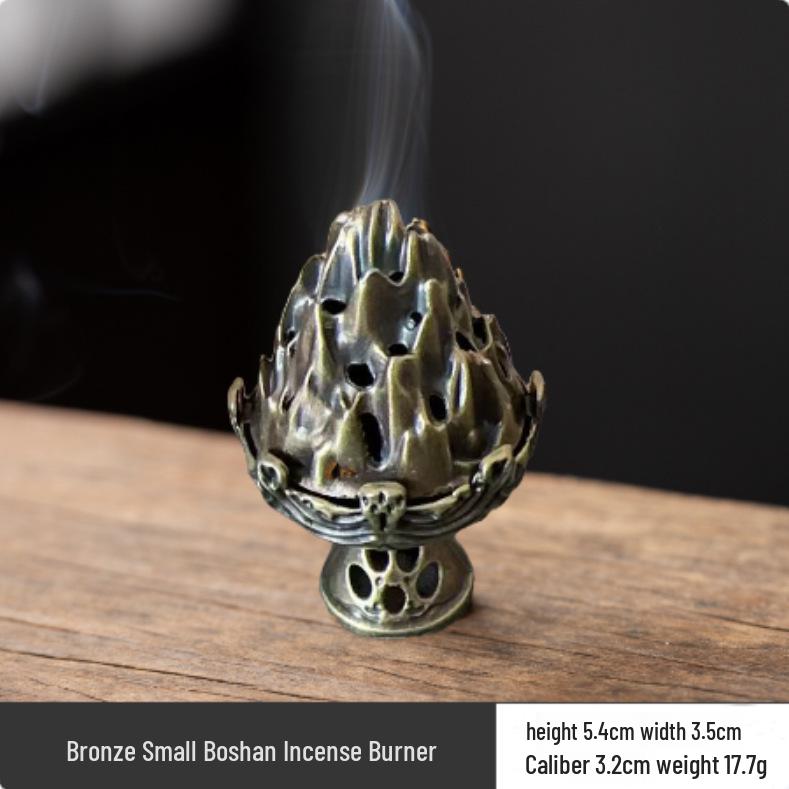 Vertical Baifu Hollow Creative Alloy Incense Burner - Office Decor