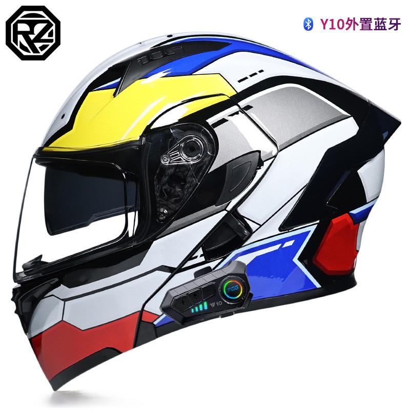 Unisex Full Face Motorcycle Helmet With Bluetooth Headset Scooter Electric Bike Riders All Season Use