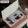 Antique Raw Ore Purple Clay Tea Set Complete Set Zen Tea Set Kit Tea Ceremony Set Teapot and Tea Cup Set Tea Items Supplies Gift