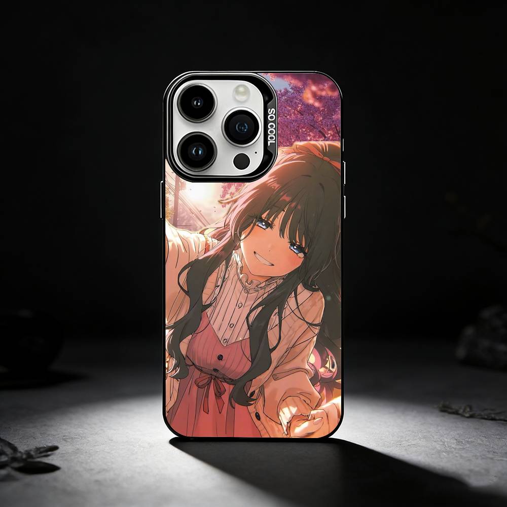 ANIME Kaoruko W-Waguri Phone Case For iPhone 17,16,15,14,13,12,11 Plus,Pro Max,XS,Colored silver phone case
