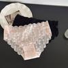 Women Sweet Lace Panties Cotton Antibacterial Crotch Girls Seamless Sexy Underwear Low Waist Thin Hollow Briefs