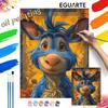 Eeyore Oil Paint by Numbers Painting Kit Handmade Diy Home Decoration Gift