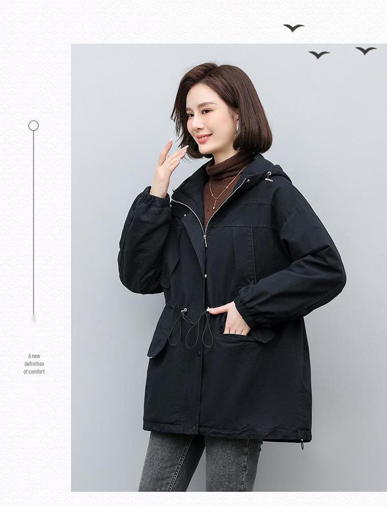 Parka Mi-Long pour Femme - Hiver 2024 Coupe Ample Tendance Manteau en Coton Doublé Polaire