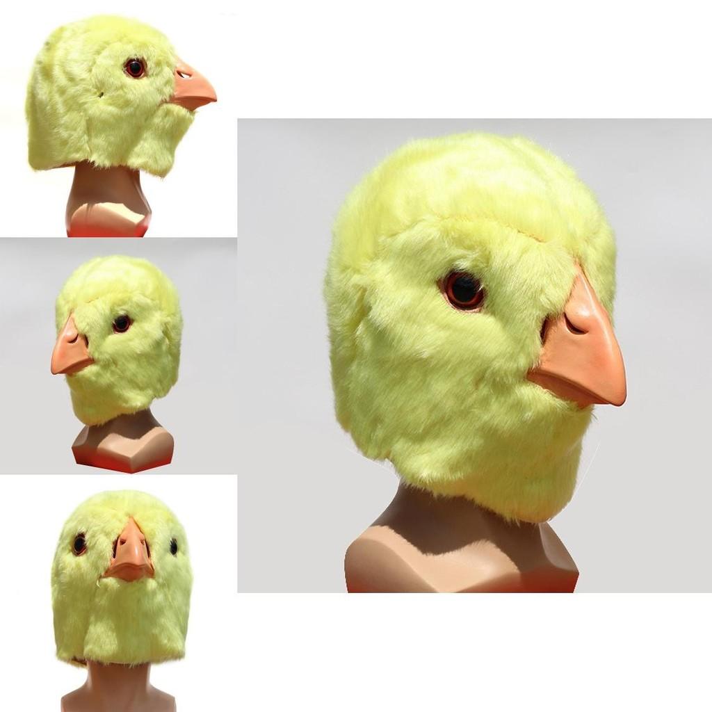 Latexová maska kuřátka se zábavným designem pro Halloweenskou kostýmovou párty a DIY cosplay