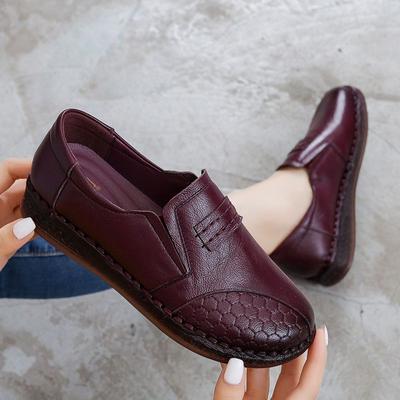 Kadınlar İçin Yeni Mor İnek Derisi Ayakkabılar Lüks Moccasin Bayan Slip On Sürüş Ayakkabıları Büyük Beden 42 Kadın Loafer'ları Yüksek Kalite