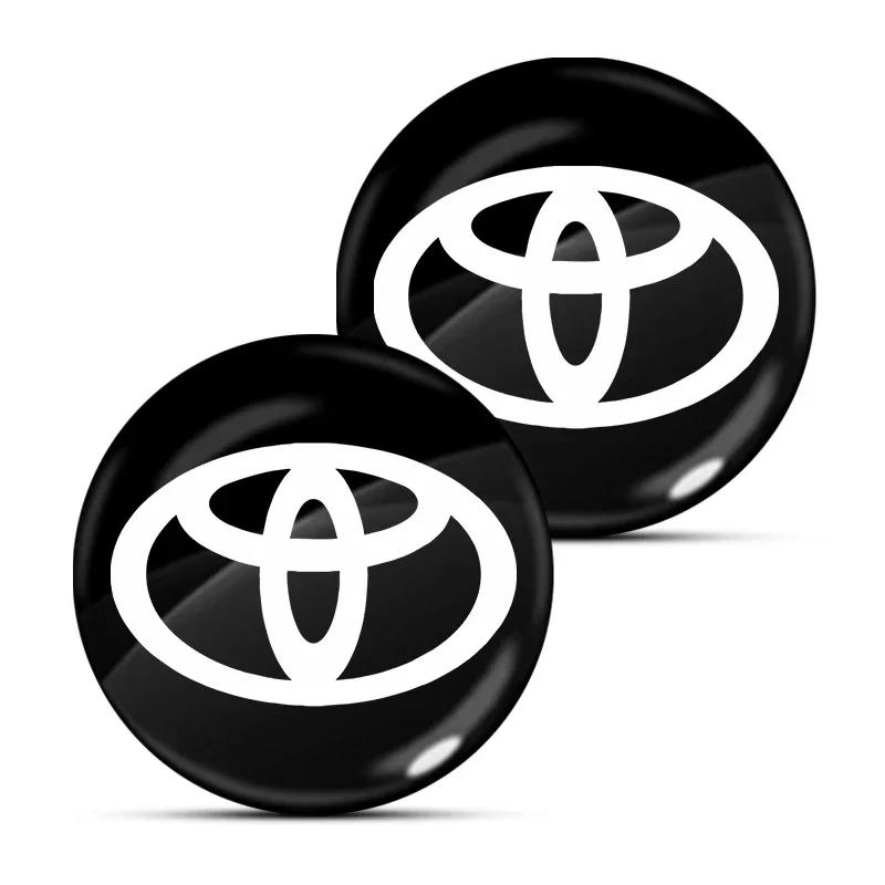 2/4/6Pcs Car Door Lock Keyhole Sticker Emblem Car Protective Sticker For Toyota TRD Racing Supra Corolla Parts Sport Yaris Grmn