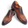 Fashion Luxury Formal Men Shoes Crocodile Embossed Social Business Handmade Lace-Up Fashion Customization Dress Man Shoe Genuine Leather