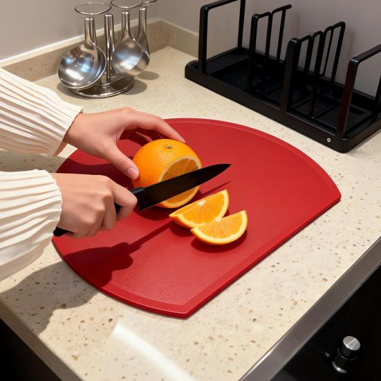 Double-Sided Chopping Board, Food-Grade Bendable Cutting Board for Fruit Veggie, Non-Slip Mildew-Proof Anti-Corrosion Kitchen Mat