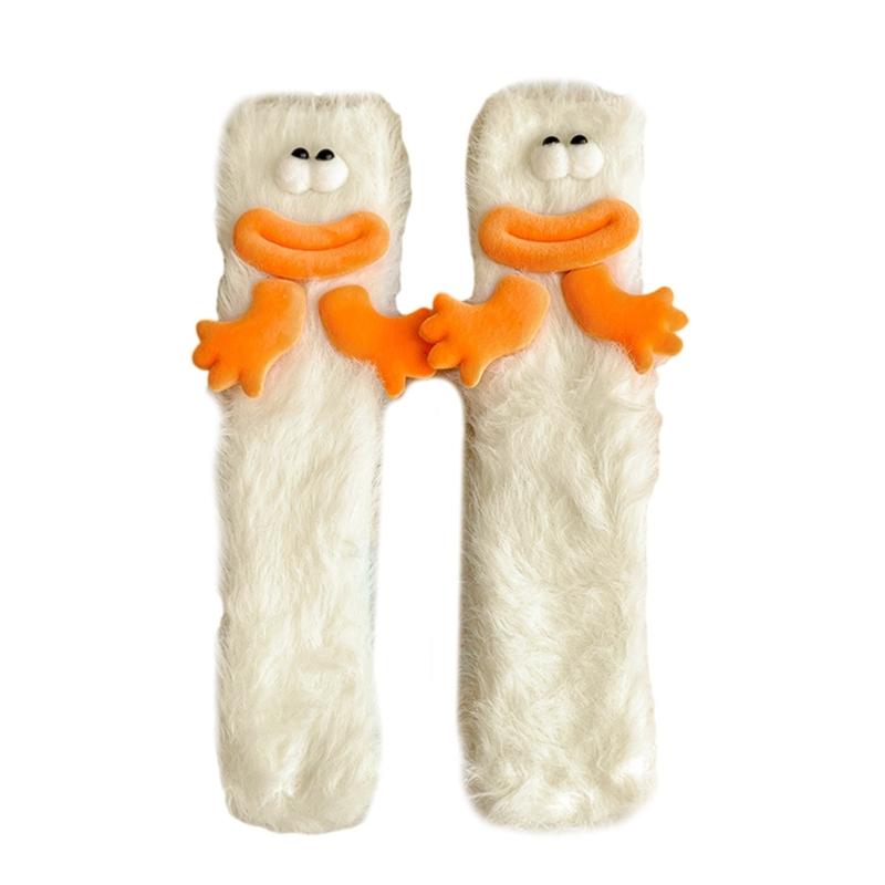 Women Thicker Warm Fuzzy Socks Plush Warm Winter Socks for Sleep Home,Soft Cosy Socks Funny Ankle Crew Socks Streetwear