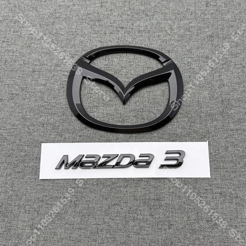 Car MAZDA 3 black Logo Emblem Buckle Stickers for MAZDA3 2014 2015 2016  Logo  Car Front Badge Rear Decals Auto Accessories