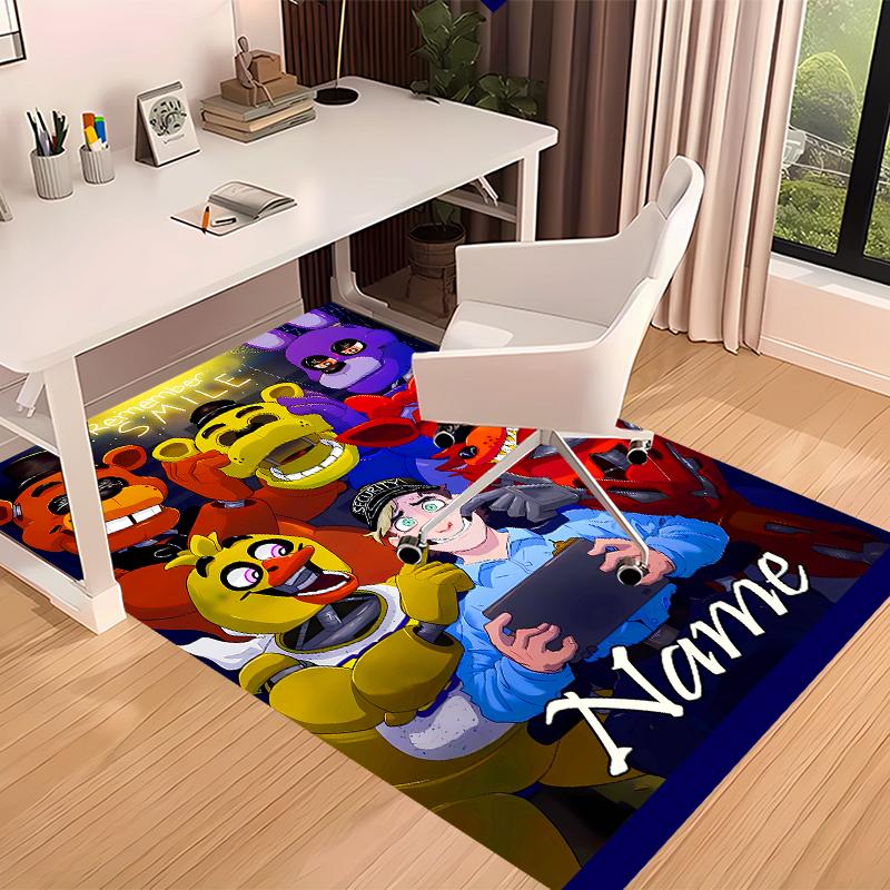 Custom personalization Five Nights at Freddy's Print Area Rug - Soft, Washable Non-Slip Indoor Mat,Living Room,Home&Office Decorative Rug