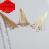14K Gold Filled Color Retention Ball Head Pins - T-Shaped Short Pins for DIY Beading, Bracelets, and Wenwan Accessories.