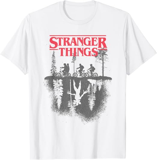 Stranger Things Silhouette Forest Logo T-Shirt 120