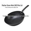 34CM Verfeinerter Eisen-Antihaft-Wok mit Deckel