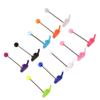 10 Pieces Middle Finger Lip Stud Rings Bar Labret Jewelry
