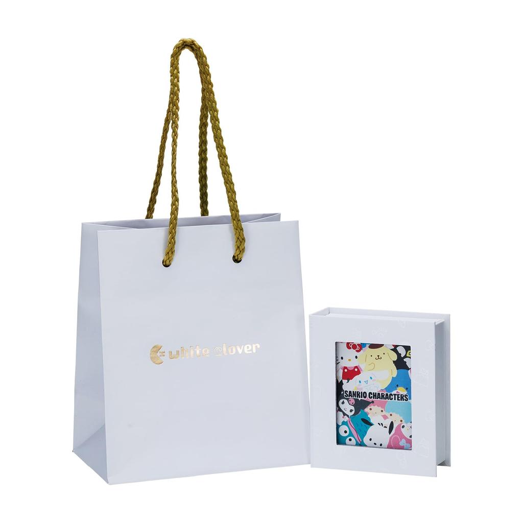 Kuromi Sanrio Charaktere Edelstahl Ohrringe Halbreif beidseitig [Weißklee] (2 Stück/für die Ohren) SAST-P003SV