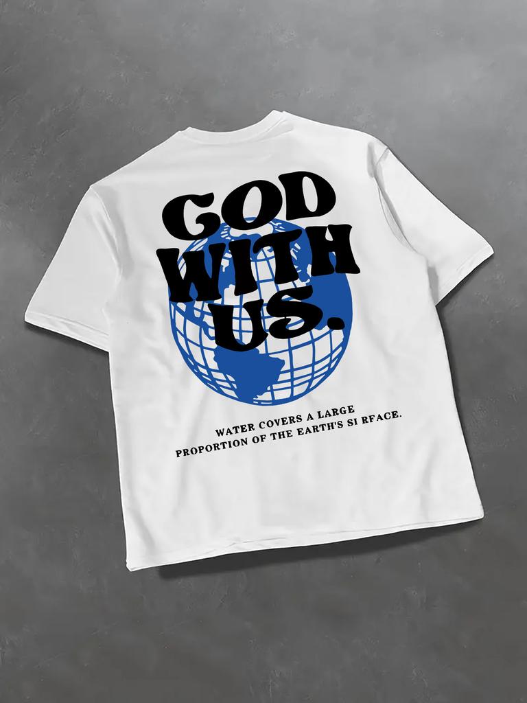 Creative Style Earth Letter Print 100 Cotton Men Woment Tshirt Summer Autumn Daily Outdoor Sports Casual Street Short Sleeve
