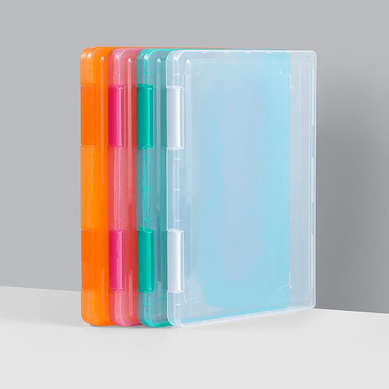 Clear Plastic Desktop A4 Document Storage Box Stackable File Organizer for Office Archiving School Homework Home Paper Sorting