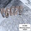 Broken Diamond Flash Silver Shape Paintings Nail Sticker Bow Love Stars Enhancement Adhesive Nail Decal Accessories